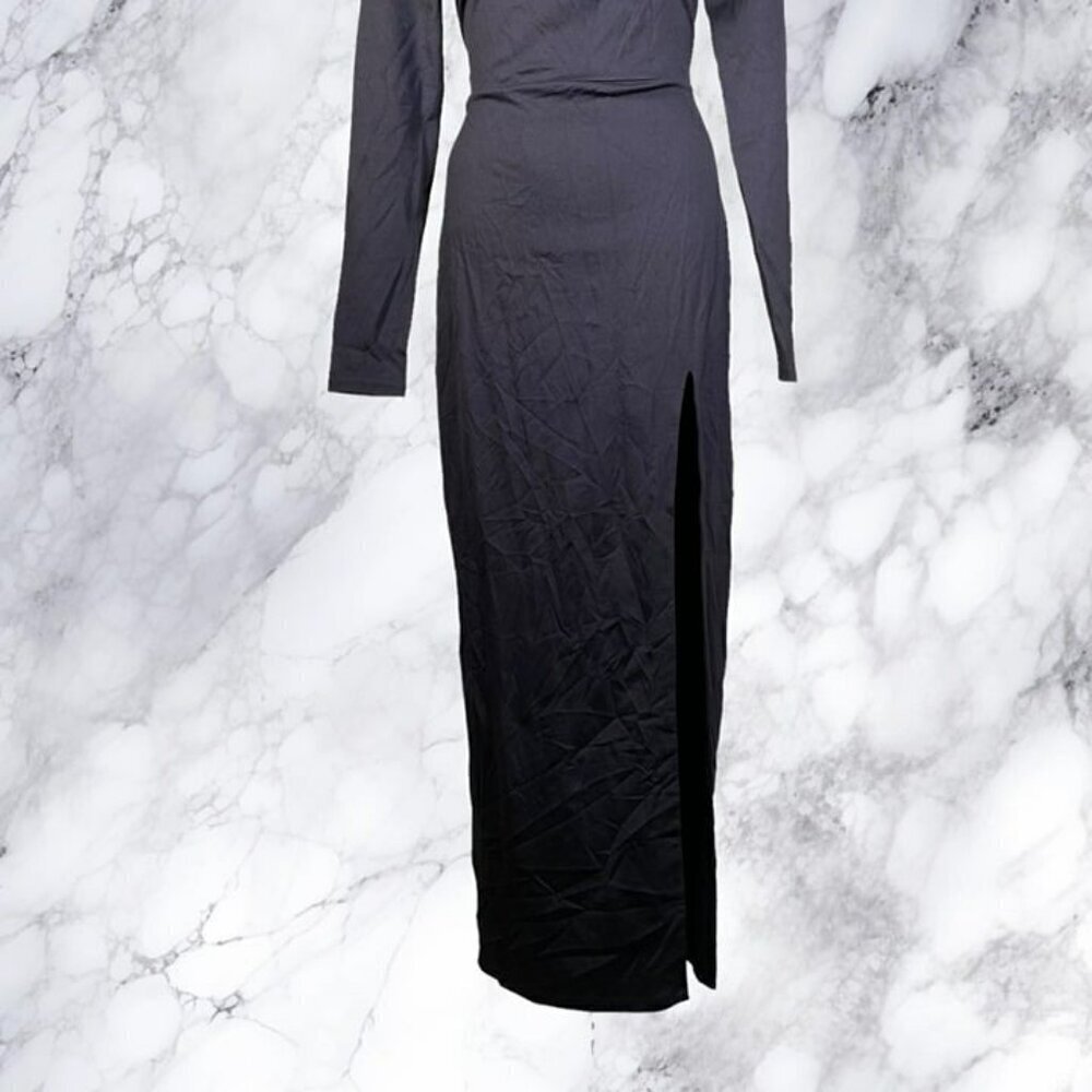NBD Slit Midi Dress - Black - Picture 5 of 9